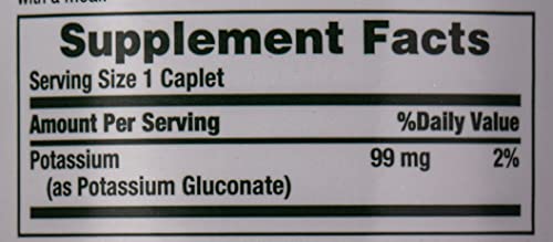 Nature's Bounty Potassium, Supports Fluid Balance, Dietary Supplement, 99 mg, 100 Caplets