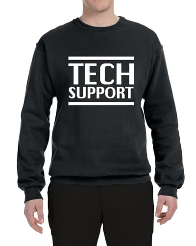 Wild Bobby Tech Support Funny Viral Elon Meme, Trending USA Government, Republican Conservative Pro USA Politics United States Political Merch for Men Women Unisex Crewneck Sweatshirt, Black, X-Large