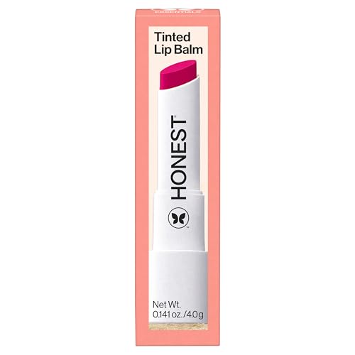 Honest Beauty Moisturizing Vegan Tinted Lip Balm | Antioxidant-rich Acai Extracts + Avocado Oil | Paraben Free + Cruelty Free | Dragon Fruit