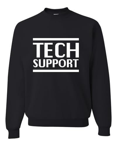 Wild Bobby Tech Support Funny Viral Elon Meme, Trending USA Government, Republican Conservative Pro USA Politics United States Political Merch for Men Women Unisex Crewneck Sweatshirt, Black, X-Large