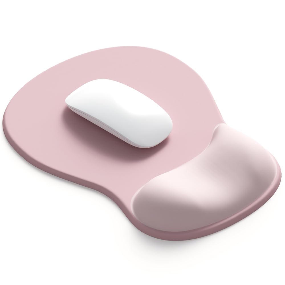 ErgoComfort Gel Wrist Rest Mouse Pad-Ergonomic Office Mousepad with Wrist Support-Non-Slip, Design Desk Accessories Mat for Home&Game Decor (02Pink Serenity)
