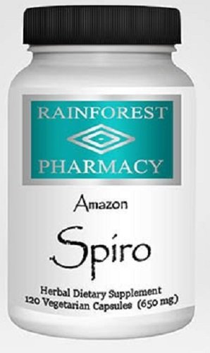 Rainforest Pharmacy Spiro Natural Herbal Supplement| 120 Vegetarian Capsules, 500 mg | Ecologically Wildcrafted Chanca Piedra & 5 Amazon Rainforest Herbs | Non-GMO