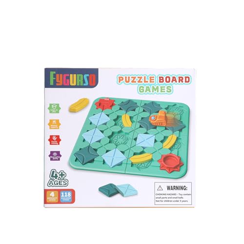 fygurso STEM Board Games,Puzzle Logical Builder Kids Toys,Preschool Montessori Brain Teasers Birthday Gifts for Kids 4-8 Years Old