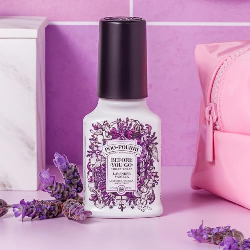 Poo-Pourri Before-You-Go Toilet Spray, Lavender Vanilla, 2 Fl Oz - Lavender, Vanilla and Citrus