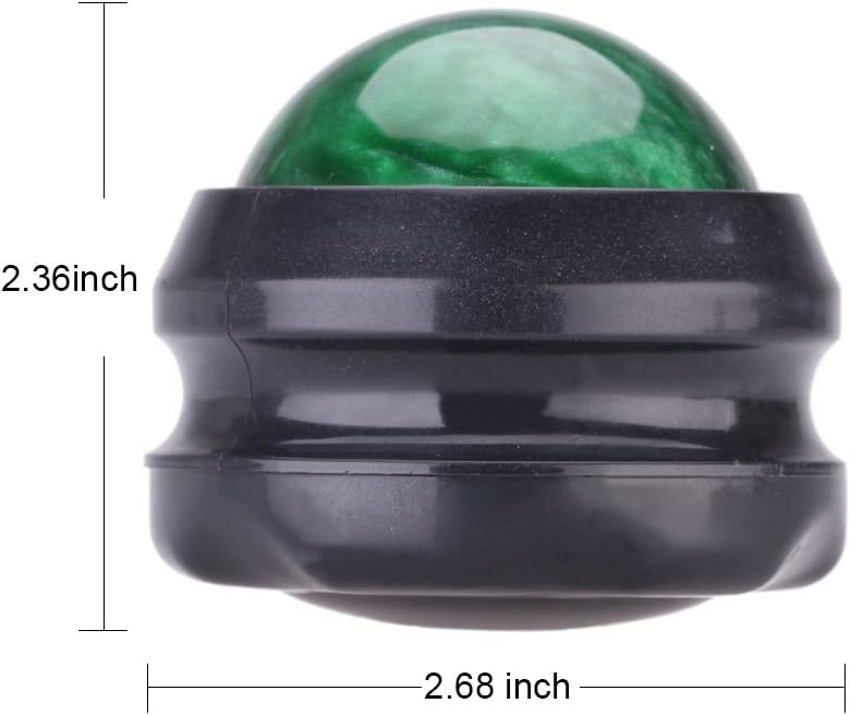 ZONGS Manual Massage Ball Pain Relief Back Roller Massager Self Massage Therapy and Relax Full Body Tools for Sore Muscle Joint Pain Essential Oils or Lotion Relax (Green)