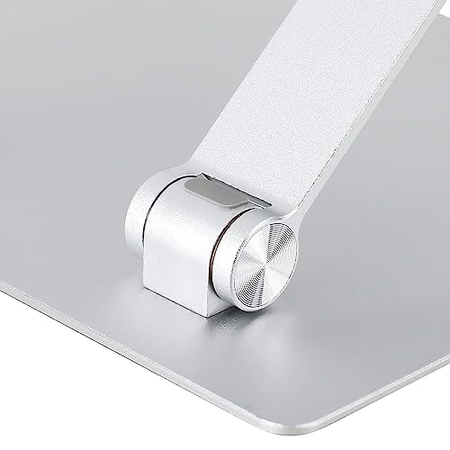 Amazon Basics Ergonomic and Foldable Laptop Stand for Desk, Adjustable Riser, Fits all Laptops and Notebooks up to 17.3 Inch, 10 x 8.7 x 6 in, Silver