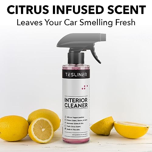 Tesla Seat Cleaner & Stain Remover - Biodegradable, Safe on Black & White Vegan Leather, Interior Cleaning Products for Seats, Dash, Console | Tesla Model 3 Y S X Car Accessories for 2025
