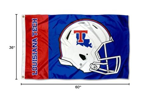 College Flags & Banners Co. Louisiana Tech Bulldogs Football Helmet Flag