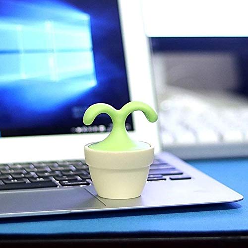 XKGD 16xi 2PCS Handheld Body Massager Mini Potted Plant Shaped Roller Ball Bead Relaxation Neck Foot Face Pot Desk Decor Massage Cooling for Neck (Green with White)