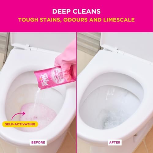 Stardrops - The Pink Stuff - The Miracle Power Foaming Toilet Cleaner - 2 Treatments - Self Activating Pink Foam, 25 ounce (Pack of 1)