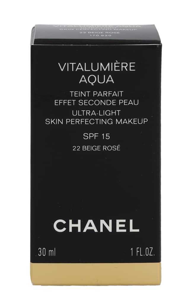 Chanel Vitalumiere Aqua Ultra-Light Skin Perfecting Makeup SPF 15-30 ml, 22 Beige Rose