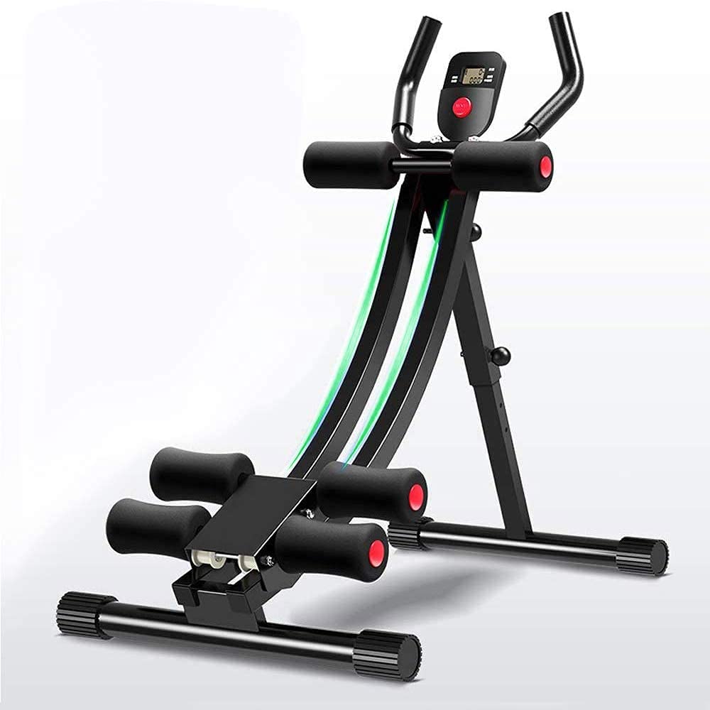 Fitlaya Fitness Core & Abdominal Trainers AB Workout Machine Home Gym Strength Training Ab Cruncher Foldable Fitness Equipment (red01)