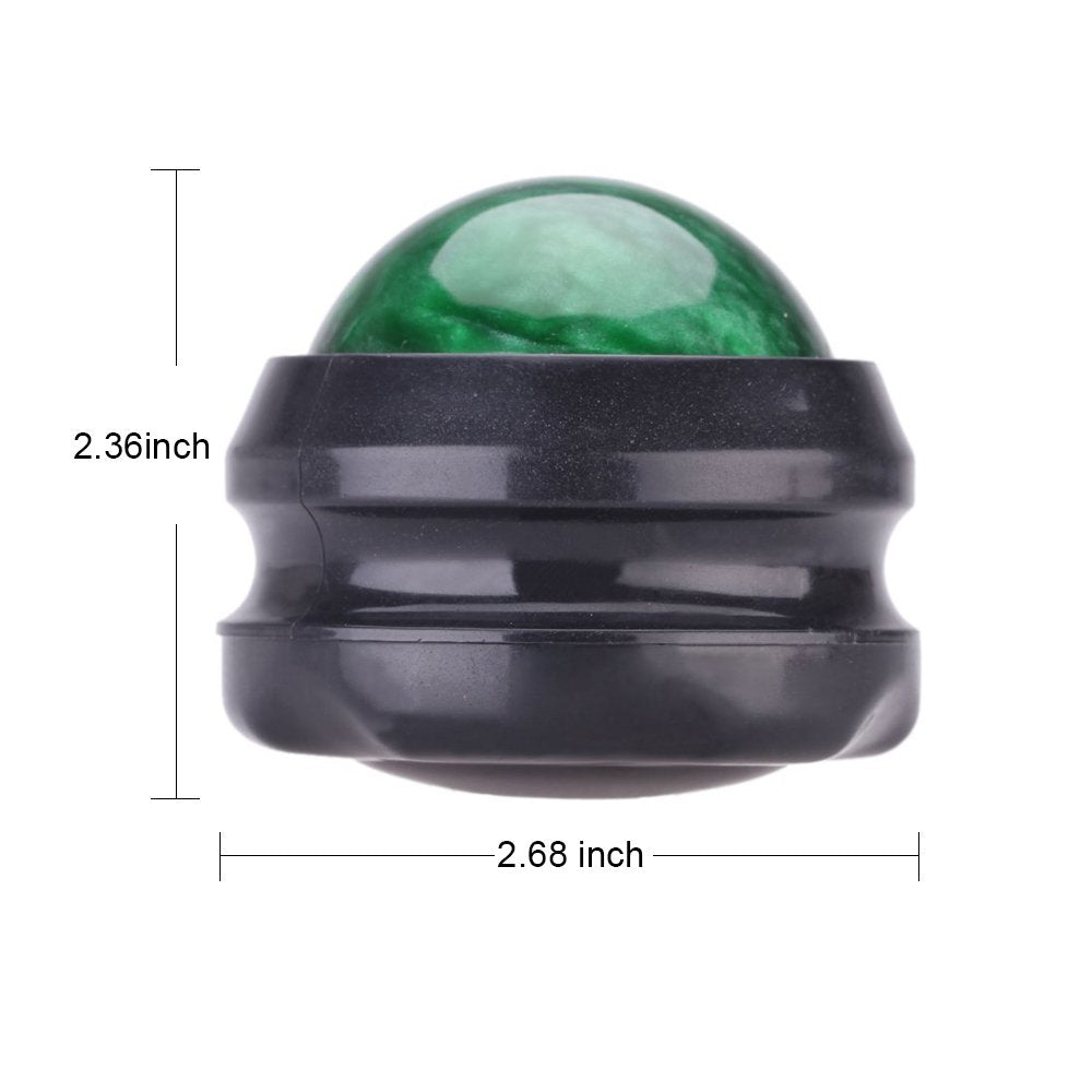 ZONGS Manual Massage Ball Pain Relief Back Roller Massager Self Massage Therapy and Relax Full Body Tools for Sore Muscle Joint Pain Essential Oils or Lotion Relax (Green)