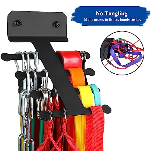 Resistance Rack Band Storage Hanger Gym Equipment Organizer Pull Up Bands Jump Ropes, Storage Rack for Home Gym
