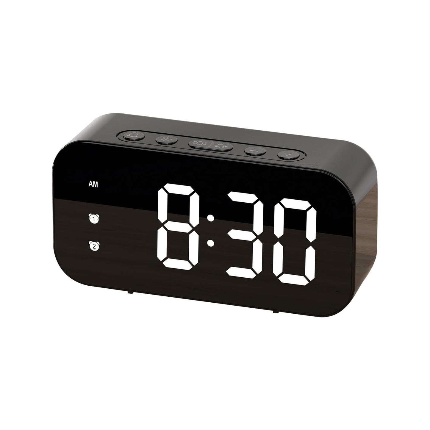 Digital Clock Large Display Luminous Mirror Digital Alarm Clock Led Display Portable Clock for Bedroom Desk Clock Digital with Sound-controlled Tech Gadgets Cool Stuff Gifts for Teenage Boys Men Women