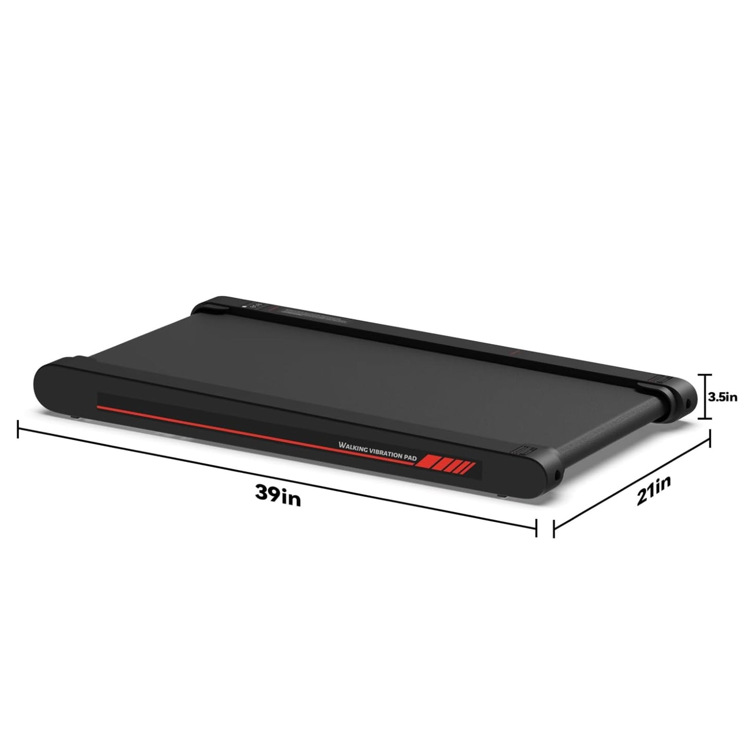 Walking Pad Treadmill with APP, 3 in 1 Under Desk Treadmill, 2.5HP Low Noise Walking Vibration Pad with Remote Control,Portable Treadmills for Home Office, Red