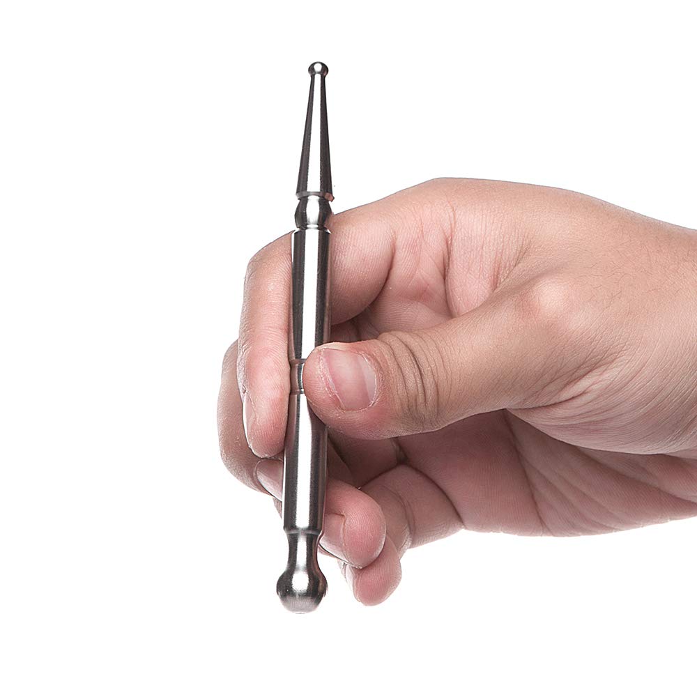 FeelFree Sport Stainless Steel Manual Acupuncture Pen-Deep Tissue Massage Tool-Trigger Point Massage Relief Pain Therapy Tools Full Body Relaxing Trigger Self-Massage Acupressure Bar (A)