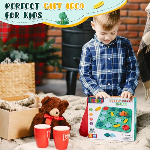 fygurso STEM Board Games,Puzzle Logical Builder Kids Toys,Preschool Montessori Brain Teasers Birthday Gifts for Kids 4-8 Years Old