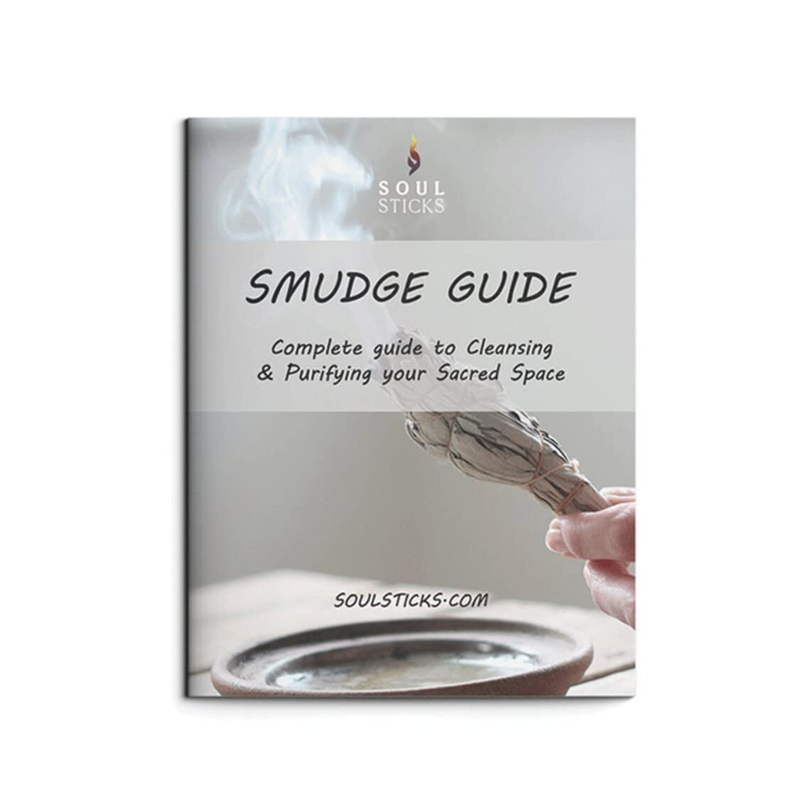 SOUL STICKS Beginners Mini Smudge Kit Includes White Sage 3-4 Abalone Shell Selenite Wand and Palo Santo with Smudging Guide