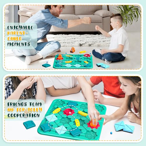 fygurso STEM Board Games,Puzzle Logical Builder Kids Toys,Preschool Montessori Brain Teasers Birthday Gifts for Kids 4-8 Years Old