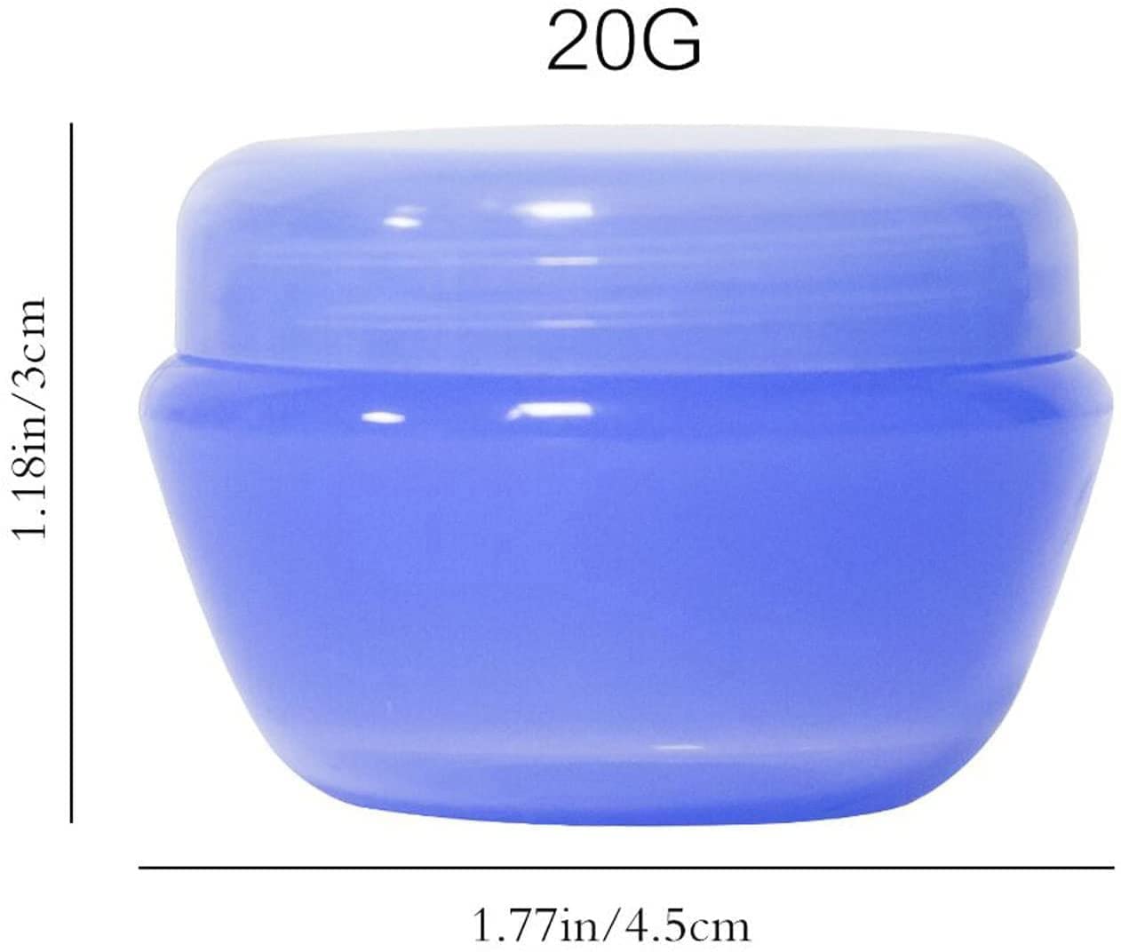 VEAIDE Plastic Small Travel Containers for Toiletries, TSA Approved Leakproof Refillable Cosmetics Makeup Jars with Lids for Cream Gel Paste, 20g/0.7OZ Per Piece, 6 Pieces