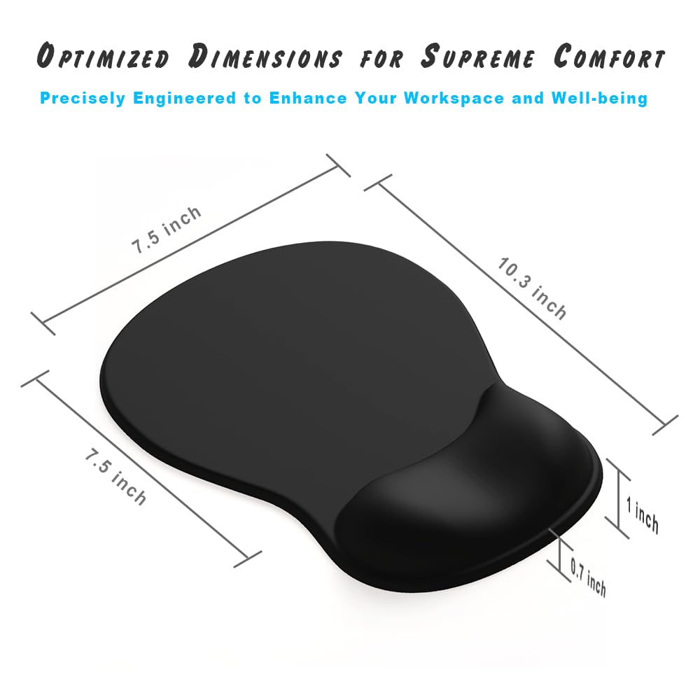 ErgoComfort Gel Wrist Rest Mouse Pad-Ergonomic Office Mousepad with Wrist Support-Non-Slip, Design Desk Accessories Mat for Home&Game Decor (02Pink Serenity)