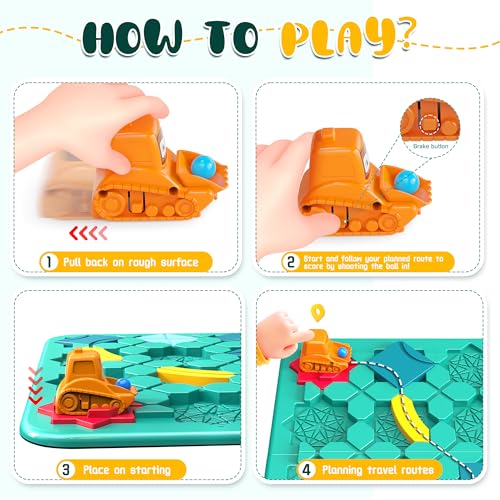 fygurso STEM Board Games,Puzzle Logical Builder Kids Toys,Preschool Montessori Brain Teasers Birthday Gifts for Kids 4-8 Years Old