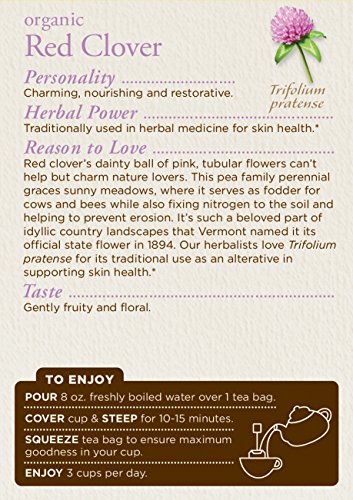 Traditional Medicinals Tea, Organic Red Clover, Supports Skin Health, 16 Tea Bags