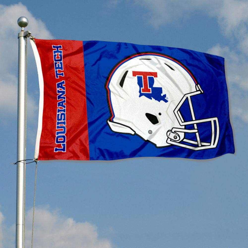 College Flags & Banners Co. Louisiana Tech Bulldogs Football Helmet Flag