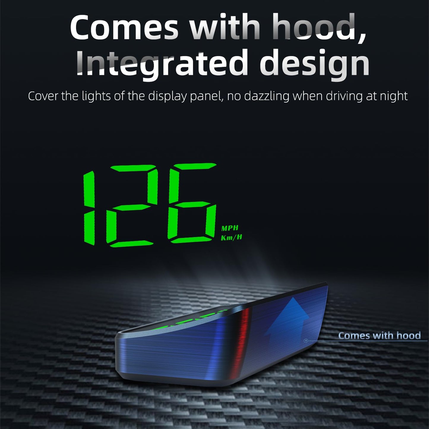 BLLYOGU Car GPS Head Up Display - Windshield Speedometer Projector HUD for All Car Models (Green)