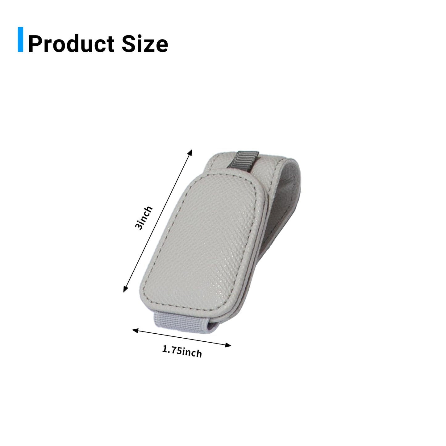 Yuoyar 2 Packs Magnetic Sunglass Holder for Car Visor - Universal Sunglasses Clip for Different Size Eyeglasses - Convenient Interior Car Accessories (Grey)