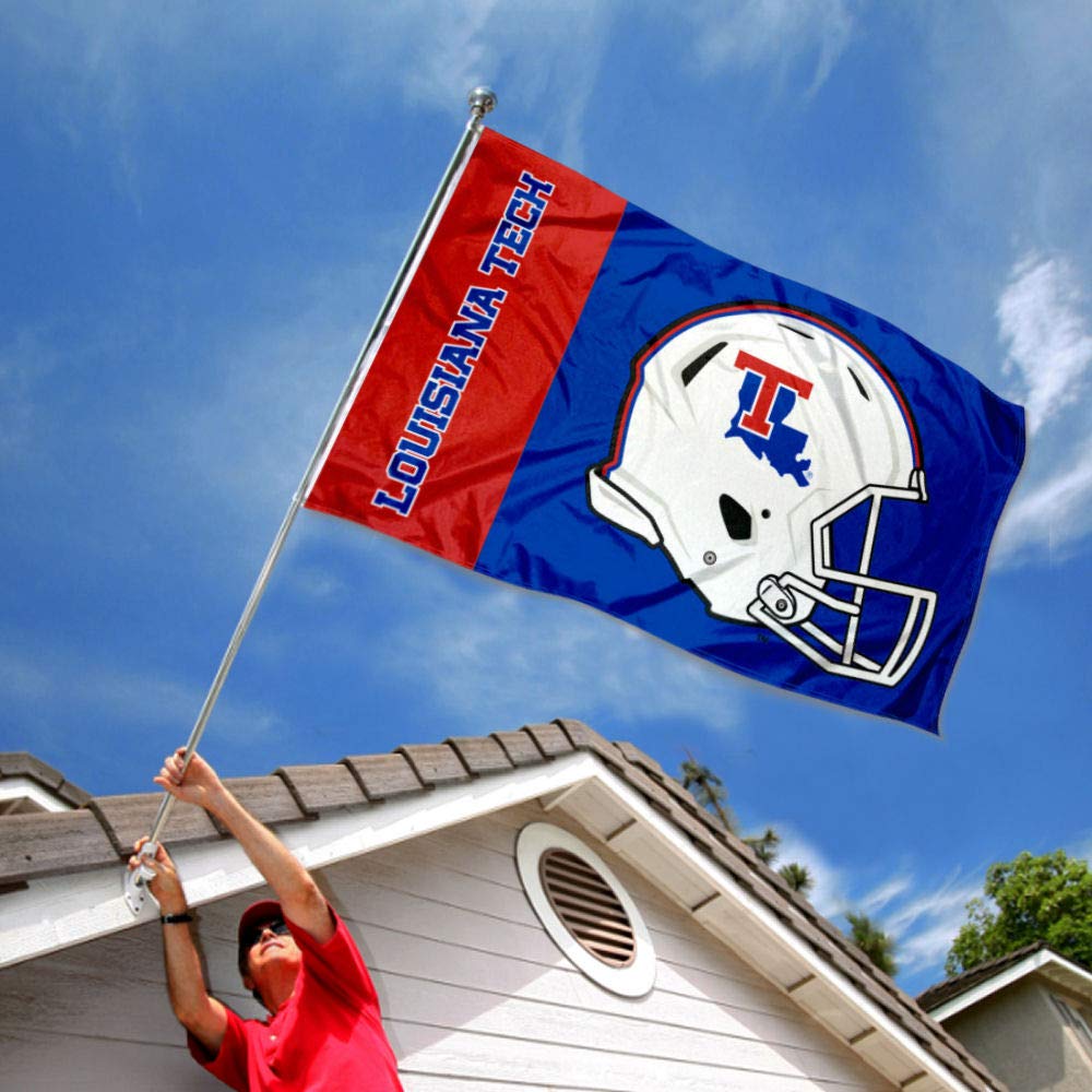 College Flags & Banners Co. Louisiana Tech Bulldogs Football Helmet Flag