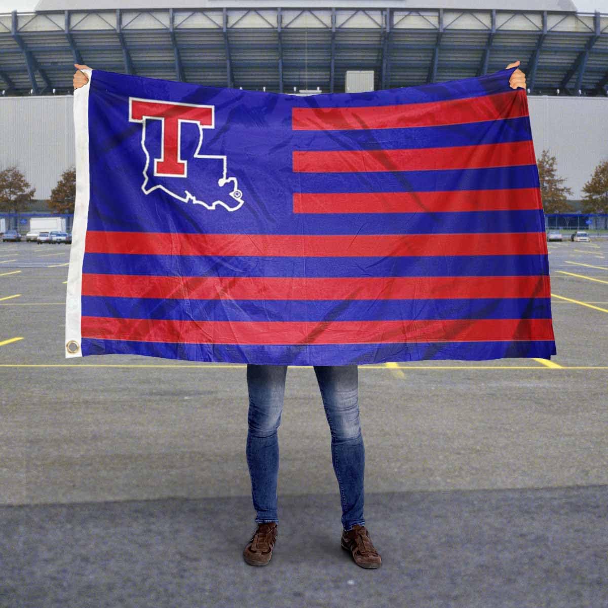 College Flags & Banners Co. Louisiana Tech Bulldogs Stars and Stripes Nation Flag