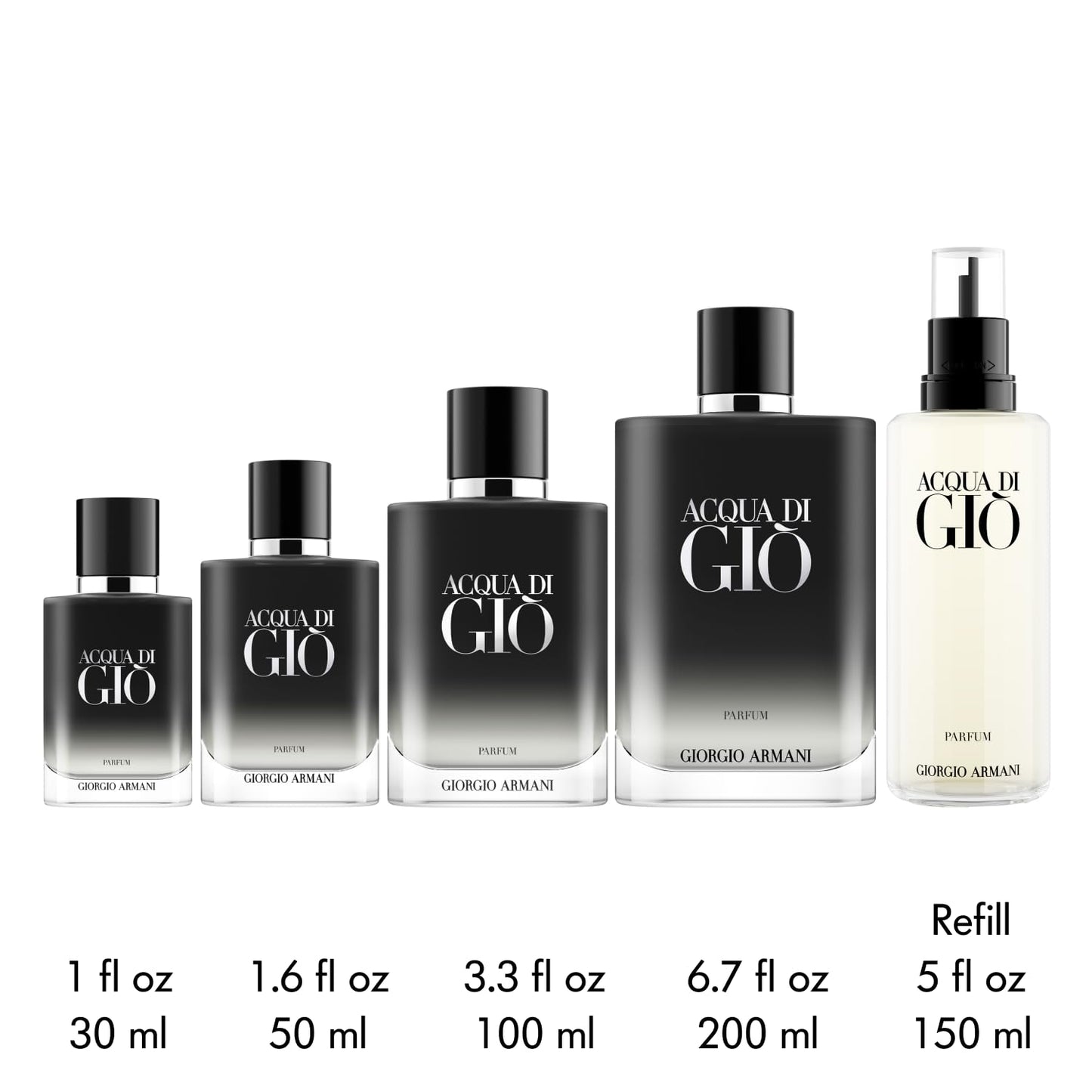 Armani Beauty - Acqua di Giò - Parfum - Cologne for Men - Fresh & Woody Men’s Fragrance - Bergamot, Ginger, Marine, Geranium, Rosemary, Clary Sage, Patchouli, Incense Notes - 3.3 Fl Oz