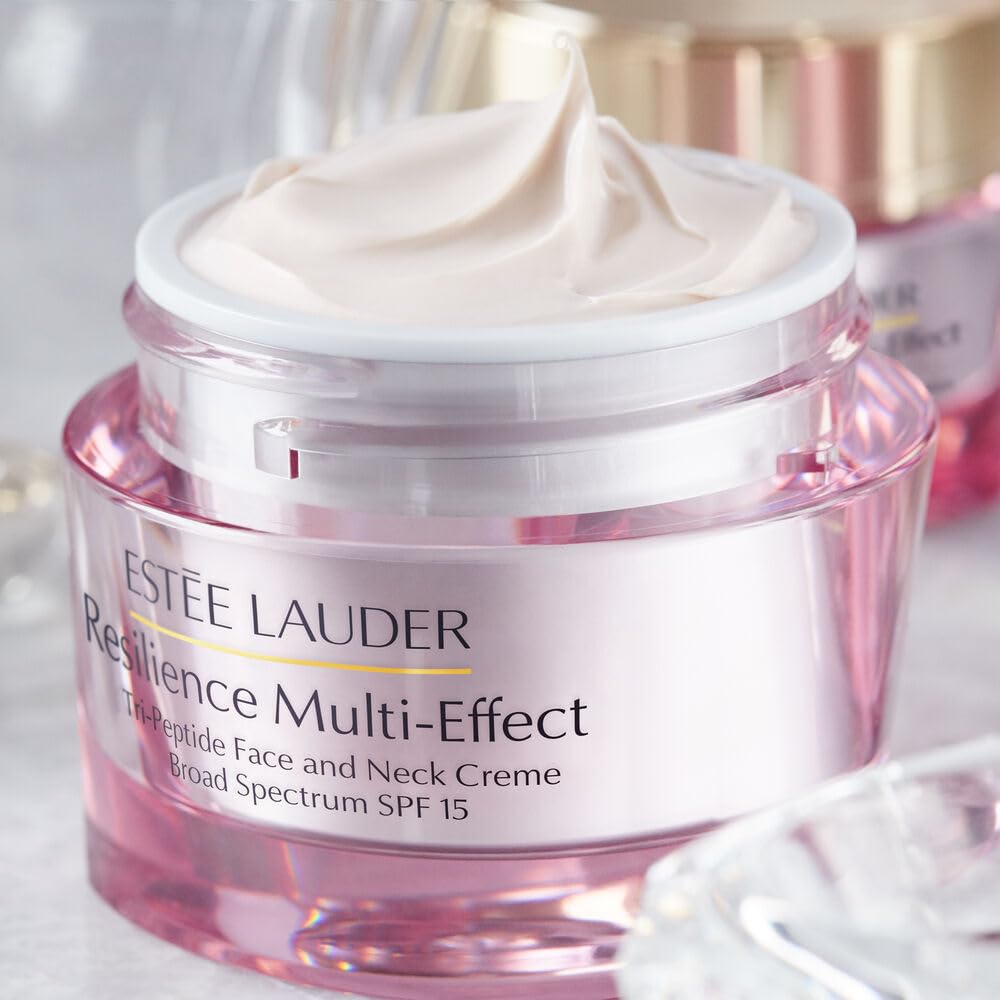 Estée Lauder Resilience Multi-Effect Tri-Peptide Face and Neck Cream Moisturizer SPF 15 for Normal/Combination Skin, 2.5 Ounce
