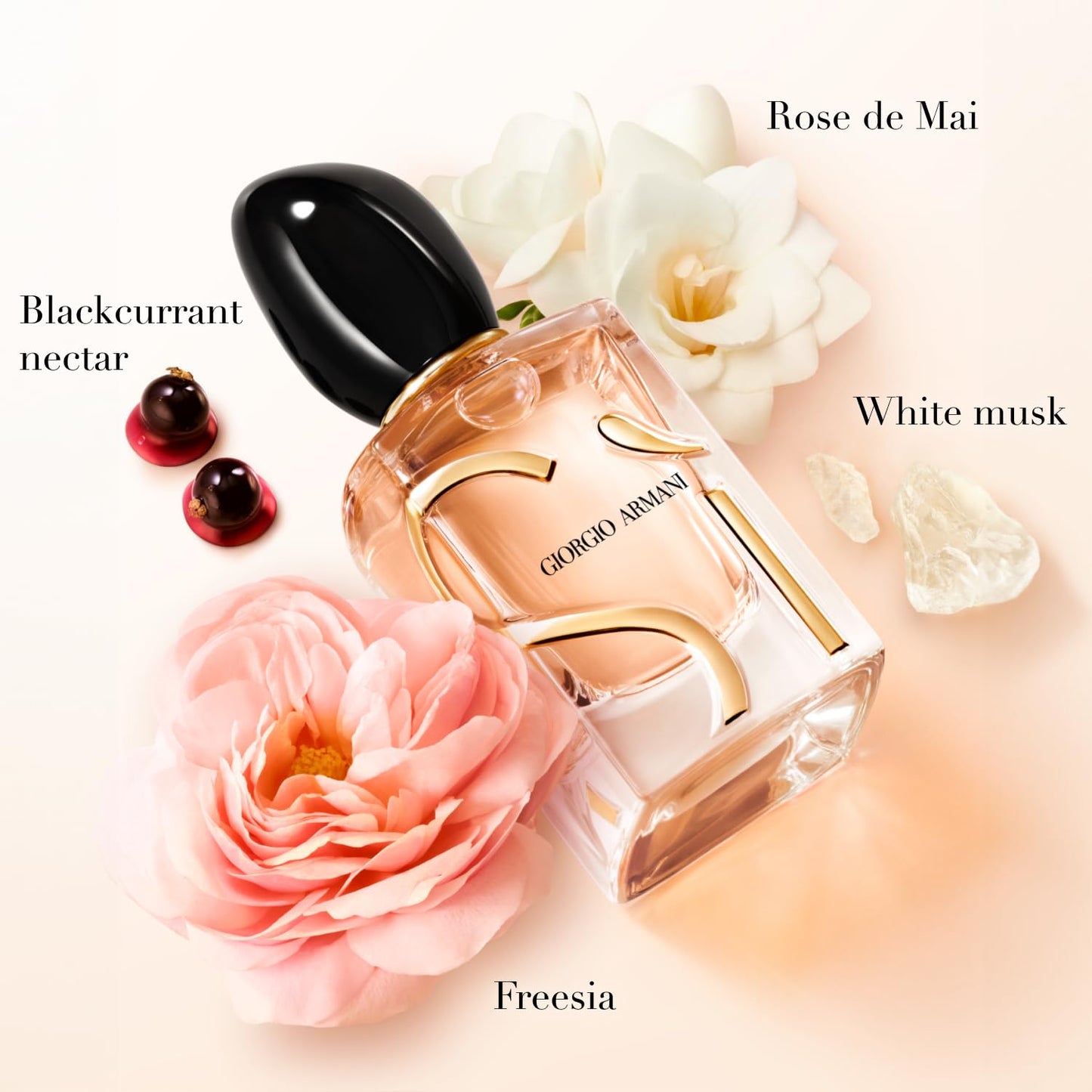 Armani Beauty– Sì – Eau de Parfum – Women's Perfume – Modern Chypre Fragrance – Blackcurrant Nectar, Rose De Mai & Freesia, Patchouli Notes - 1.6 Fl Oz