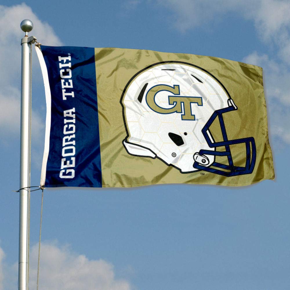 College Flags & Banners Co. Georgia Tech Yellow Jackets Football Helmet Flag