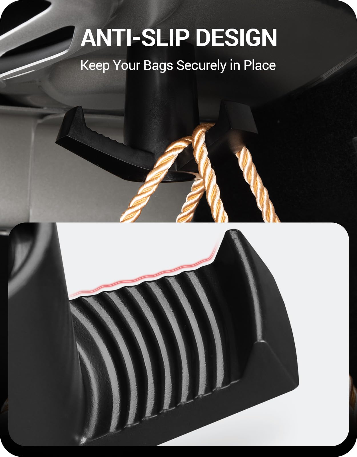 BASENOR Tesla Model 3 Trunk Grocery Bag Hook Trunk Hook Model 3 Highland Accessories 2017-2025 Upgraded