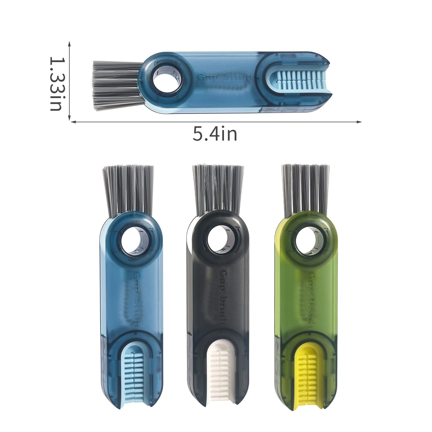 3 in 1 Cup Lid Gap Cleaning Brush Set, Multifunctional Insulation Bottle Cleaning Tools, Mutipurpose Tiny Silicone Cup Holder Cleaner, Home Kitchen Cleaning Tools