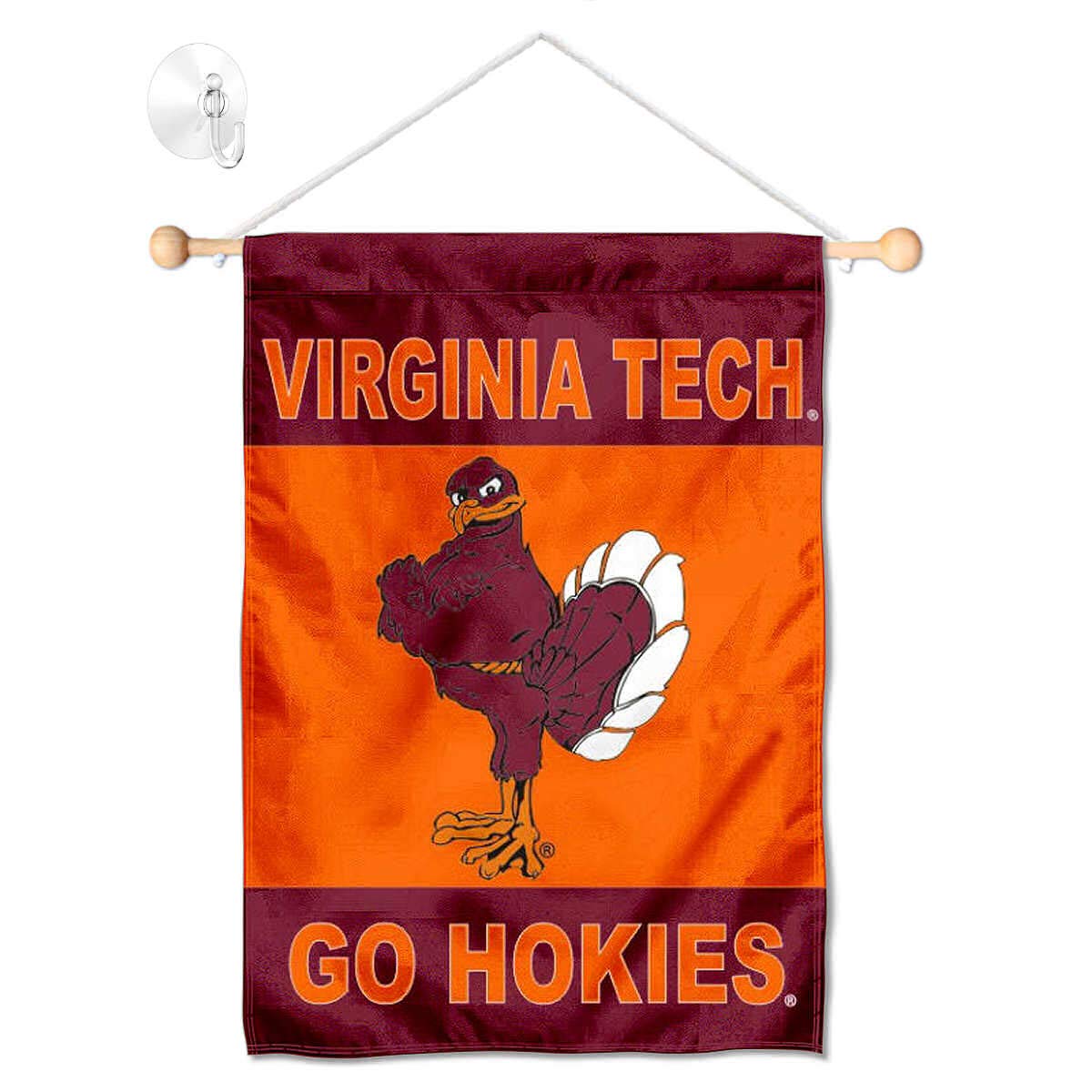 College Flags & Banners Co. Virginia Tech Hokies Hokie Banner for Windows Doors and Walls