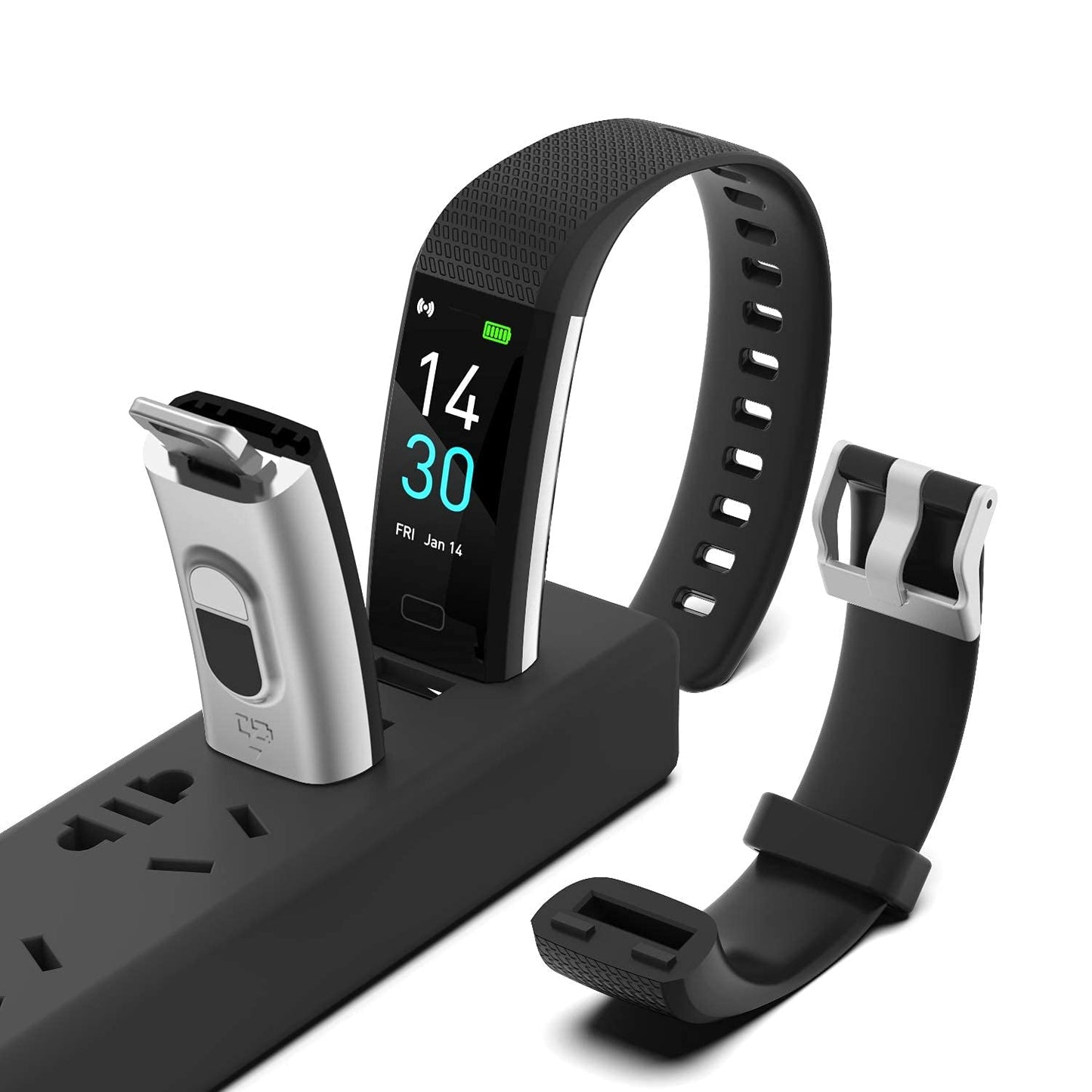 ENGERWALL Fitness Tracker with Step/Distance/Calories Counter, Activity Tracker with Heart Rate Monitor, Slim Style Watch IP68 Waterproof, Sleep Monitor Tracker, Pedometer Watch for Women Men