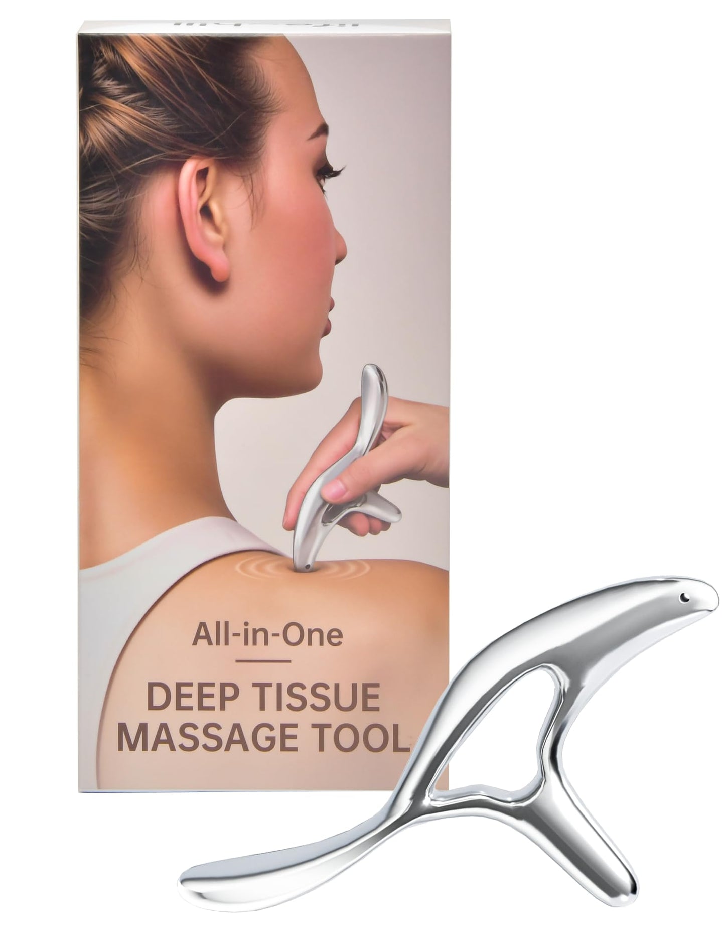 lifechill Trigger Point Massage Tool for Deep Tissue Massage & Gua Sha, Muscle Scraper Tool for Full Body Pain Relief, Thumb Saver Acupressure Tool, FSA HSA Eligible