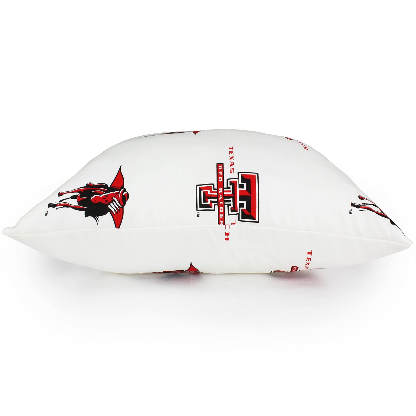 College Covers Single Decorative Pillow Pillow, Square, Texas Tech Red Raiders White
