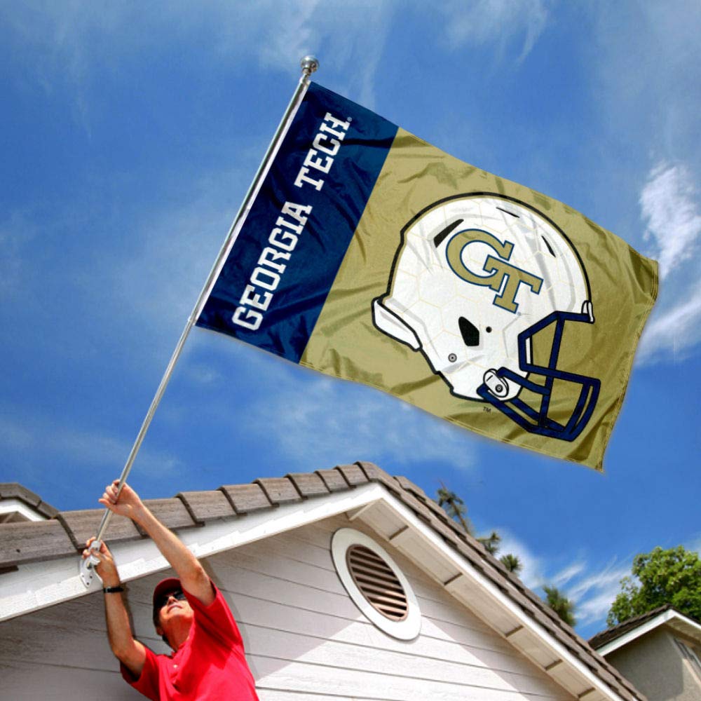 College Flags & Banners Co. Georgia Tech Yellow Jackets Football Helmet Flag