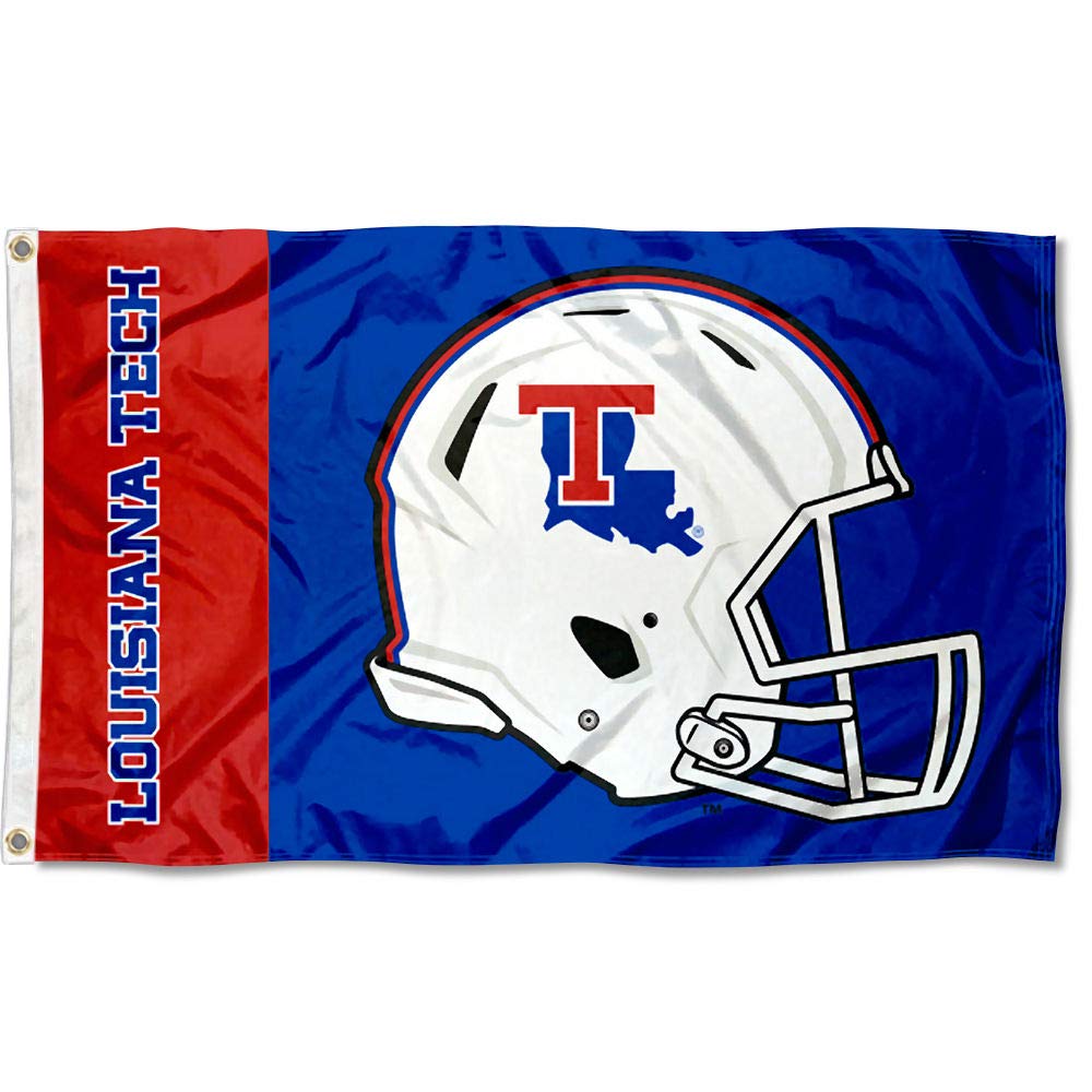 College Flags & Banners Co. Louisiana Tech Bulldogs Football Helmet Flag