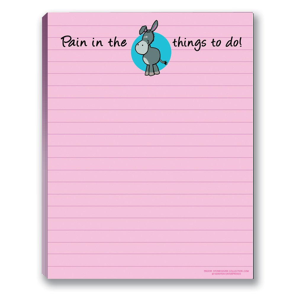 Stonehouse Collection Funny Notepads - Assorted Pack of 4 Note Pads - Funny Office Gifts for Coworkers, Women & Men - Made in USA Note Pad, 4.25 x 5.5 Inch Each - Cute Notepad & Fun Office Supplies