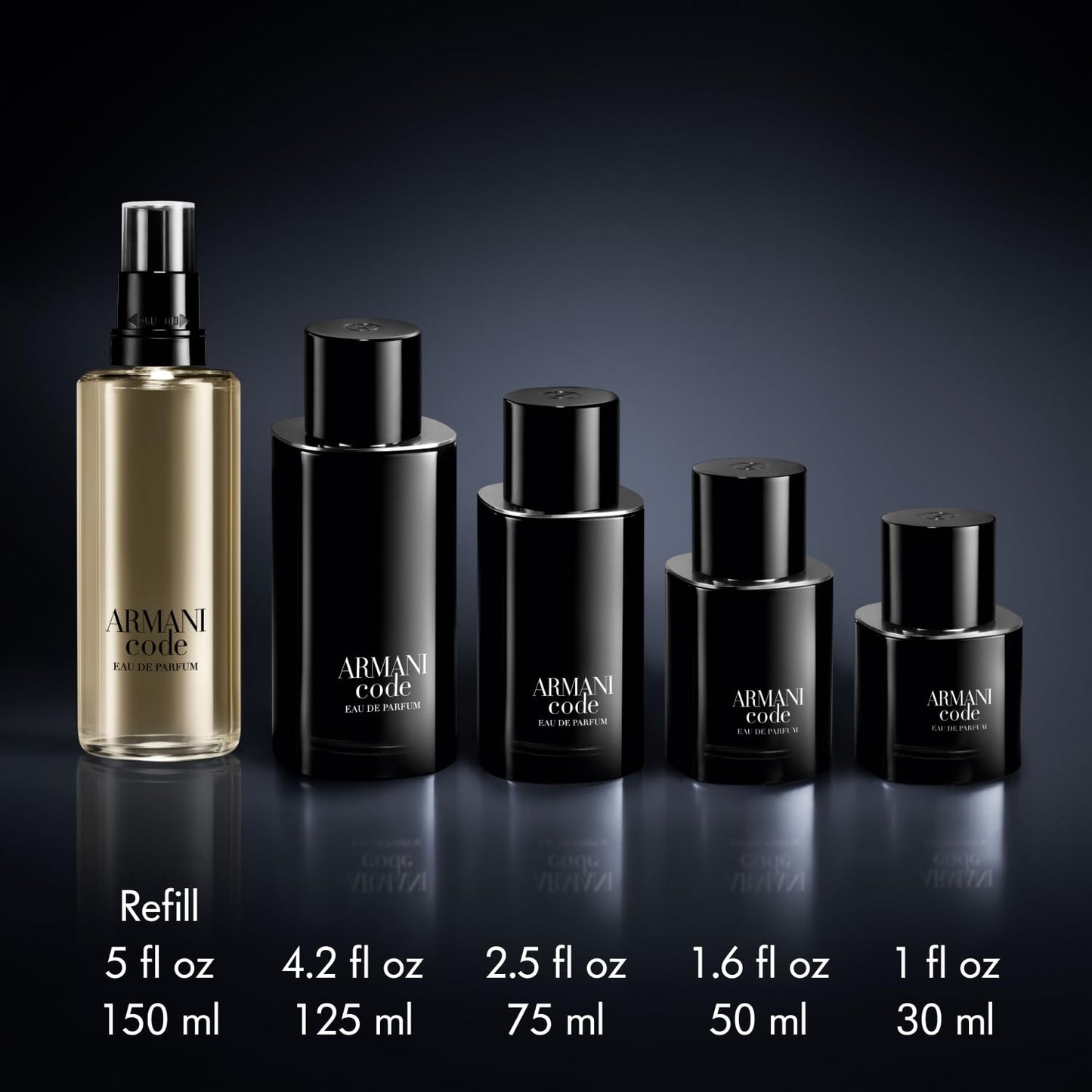 Armani Beauty – Code – Eau de Parfum – Cologne for Men – Fougère Ambery Spicy Men’s Fragrance – Green Mandarin, Nutmeg, Tonka Bean Notes - 4.2 Fl Oz