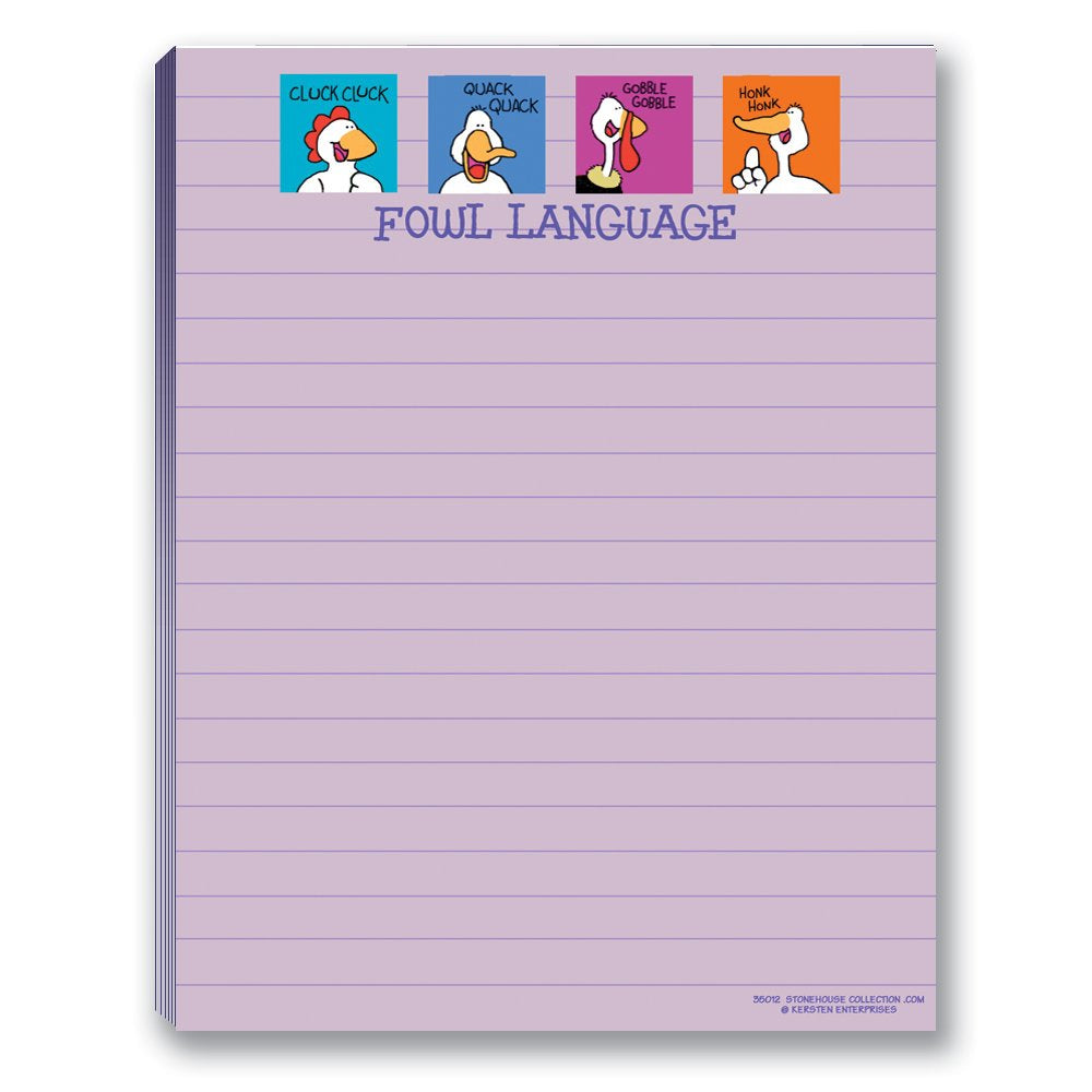Stonehouse Collection Funny Notepads - Assorted Pack of 4 Note Pads - Funny Office Gifts for Coworkers, Women & Men - Made in USA Note Pad, 4.25 x 5.5 Inch Each - Cute Notepad & Fun Office Supplies