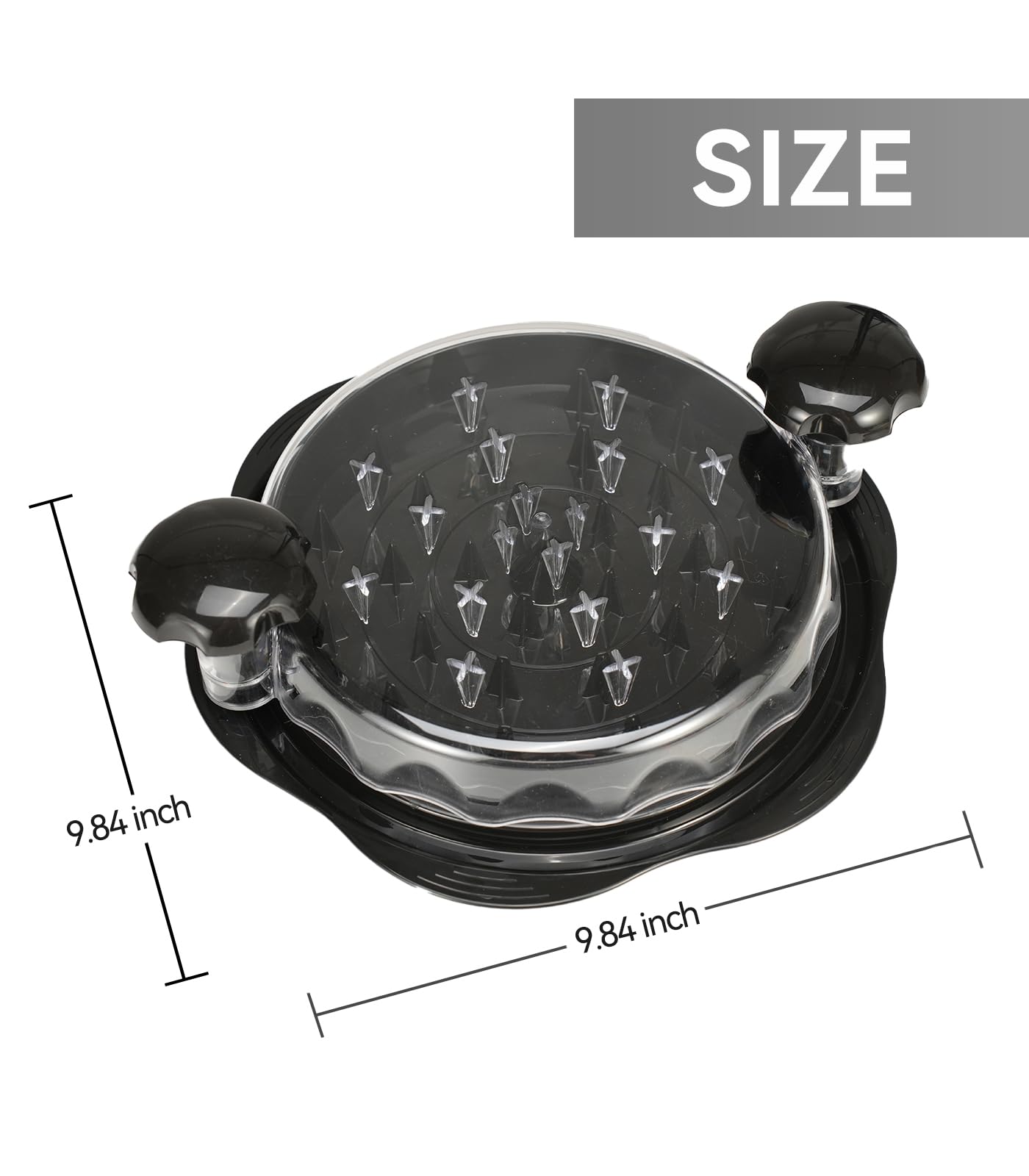 Chicken Shredder Tool Twist for Kitchen, Manual Chicken Breast Grinder Machine for Ground Food, Meat & Vegetables (Elegant Black)