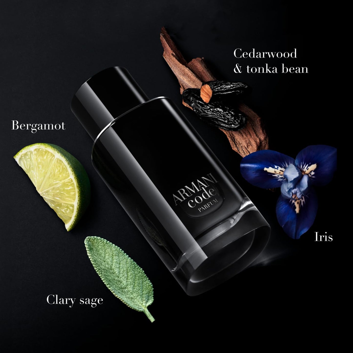 Armani Beauty - Code - Parfum - Cologne for Men - Fresh & Aromatic Men’s Fragrance - Bergamot, Clary Sage, Tonka Bean Notes - 1.0 Fl Oz